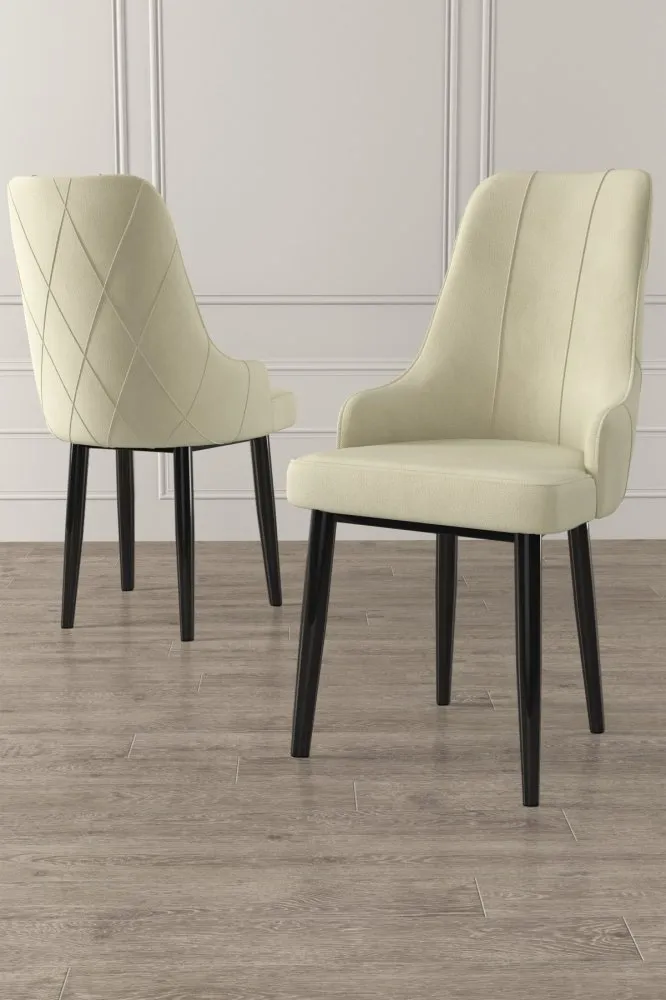 Set 4 stolice Trex Cream Black