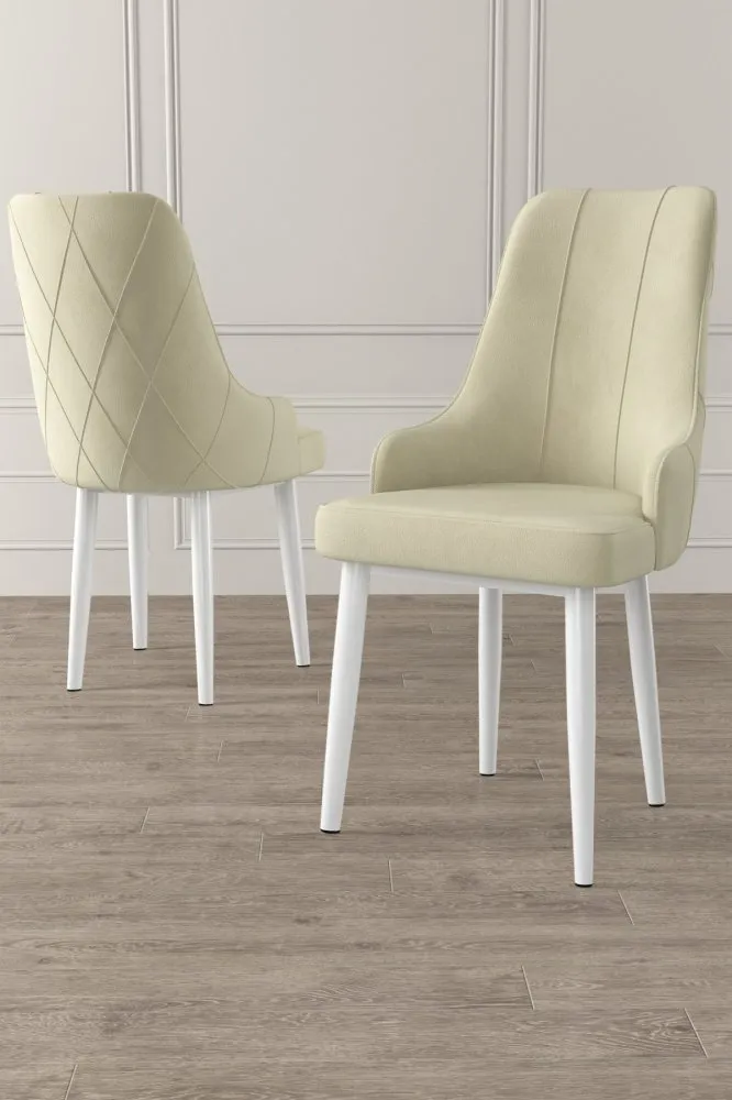 Set 4 stolice Trex Cream White