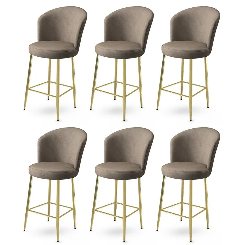 Set 6 barskih stolica Alte Cappuccino Gold