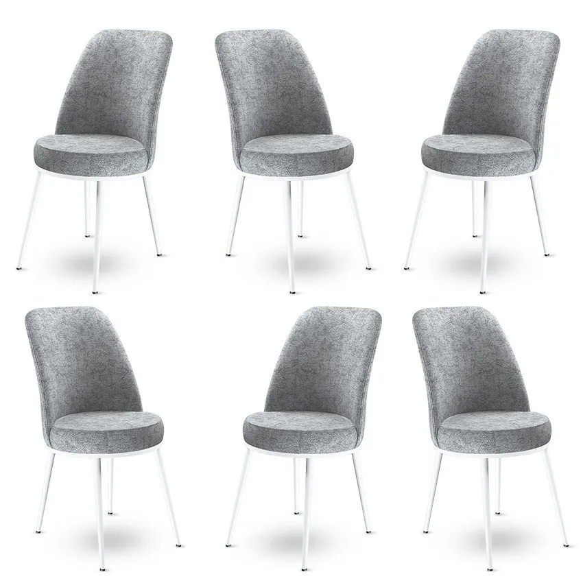 Set 6 stolica Dexa Grey White