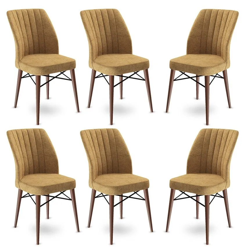 Set 6 stolica Flex Cappuccino Brown