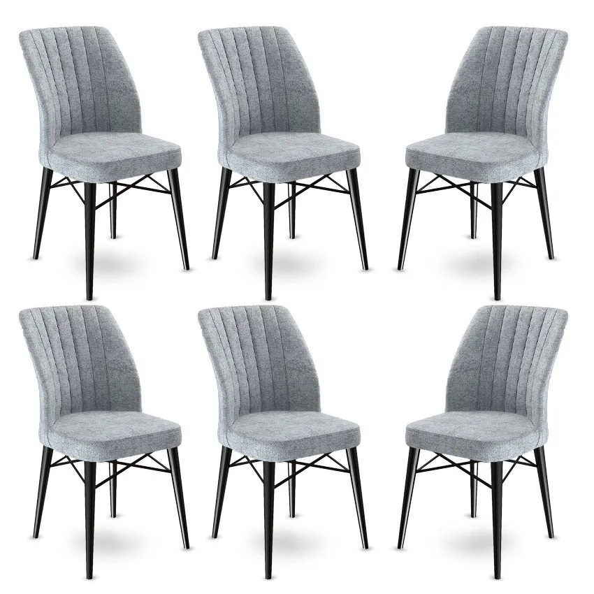 Set 6 stolica Flex Grey Black