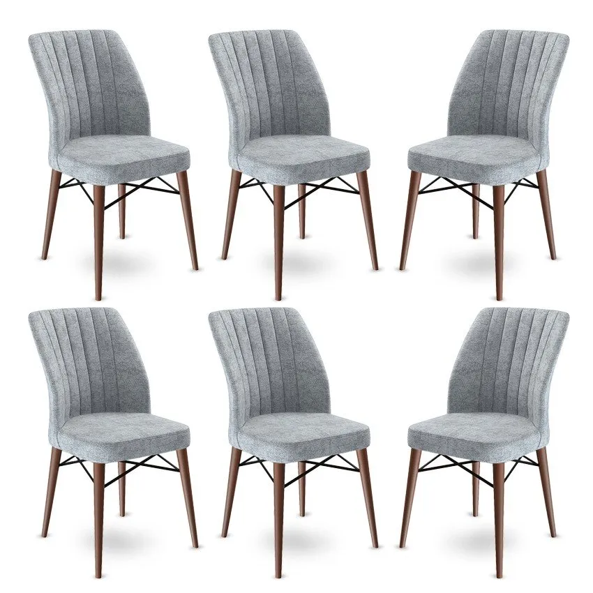 Set 6 stolica Flex Grey Brown