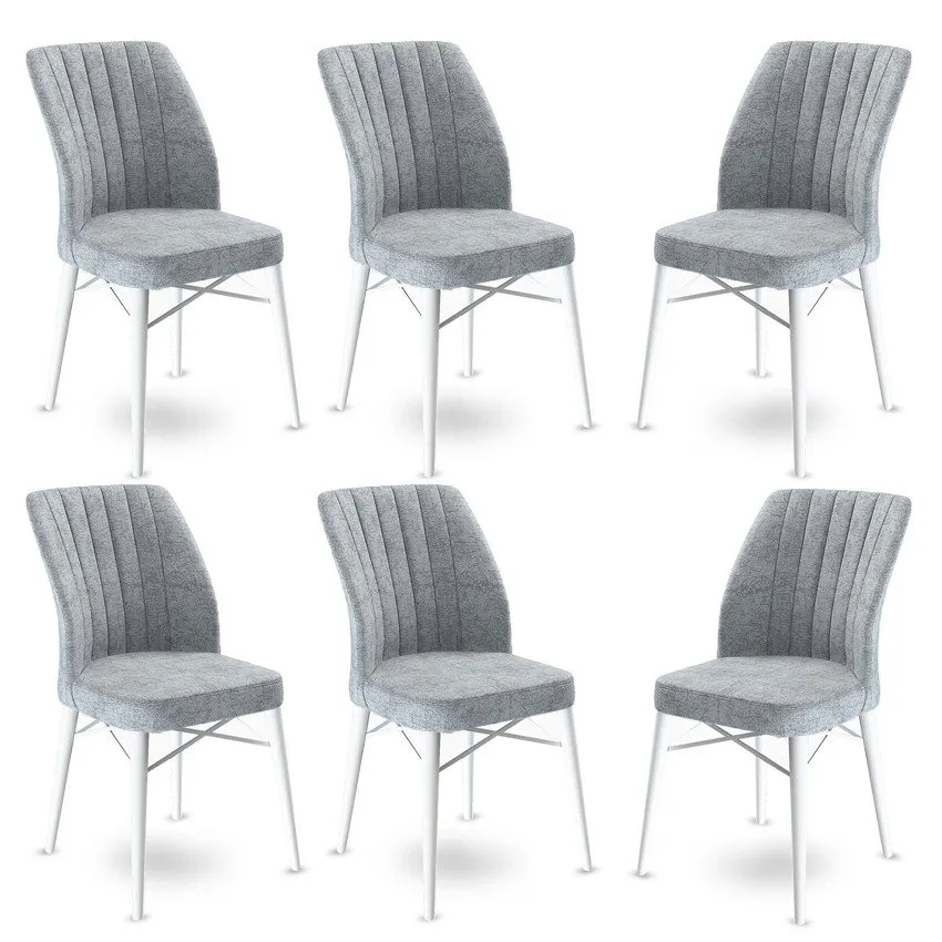 Set 6 stolica Flex Grey White
