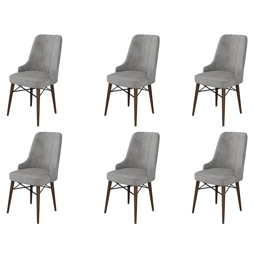 Set 6 stolica Pare Grey Brown
