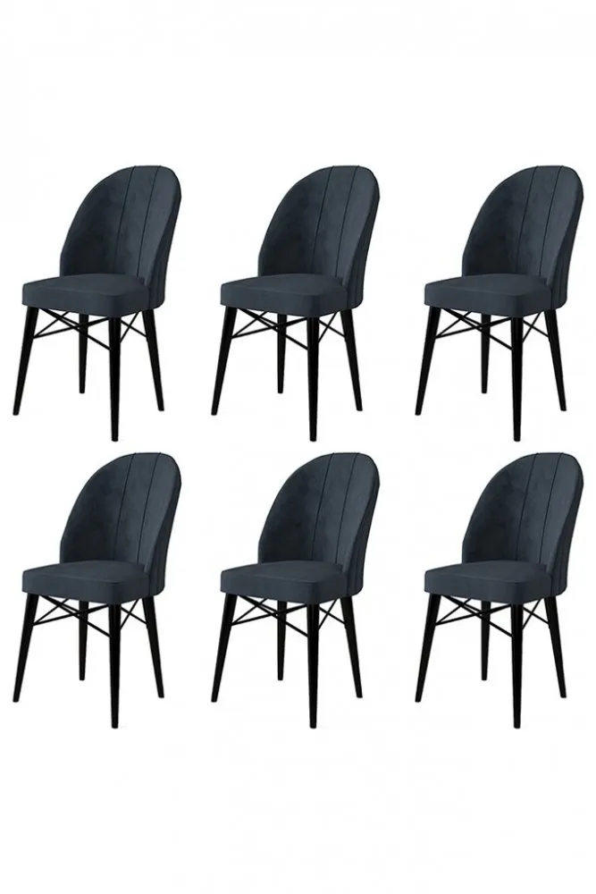 Set 6 stolica Ritim Anthracite Black