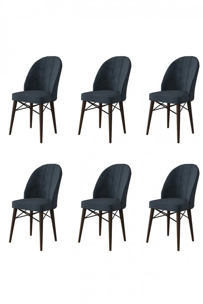 Set 6 stolica Ritim Anthracite Brown