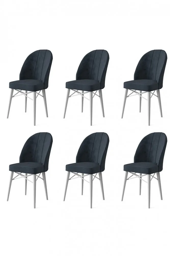 Set 6 stolica Ritim Anthracite White