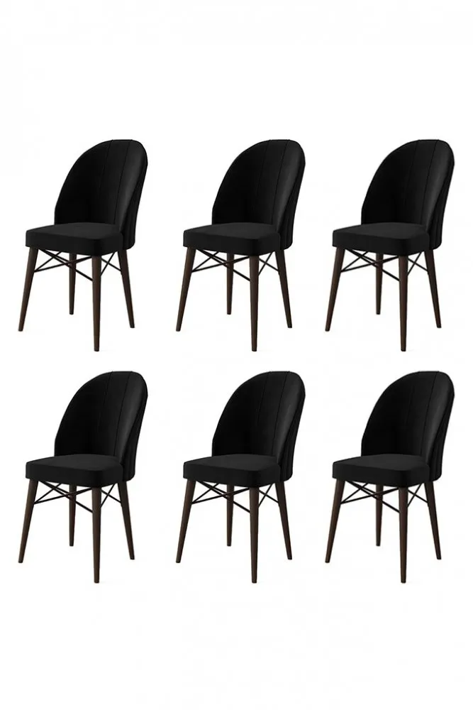 Set 6 stolica Ritim Black Brown