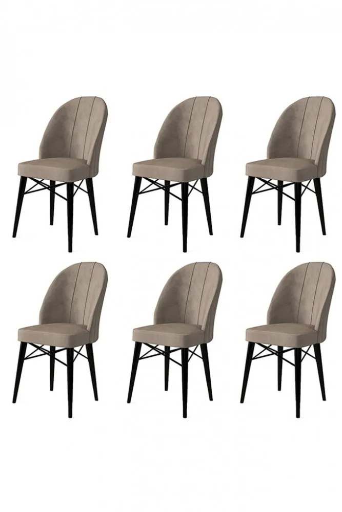 Set 6 stolica Ritim Cappuccino Black