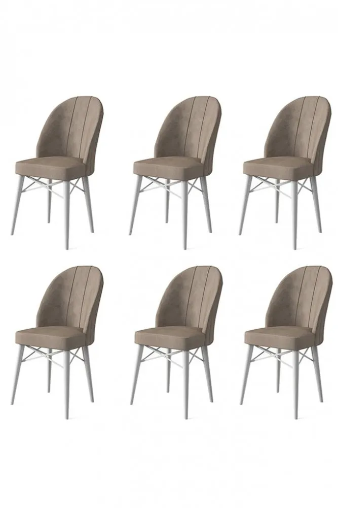 Set 6 stolica Ritim Cappuccino White