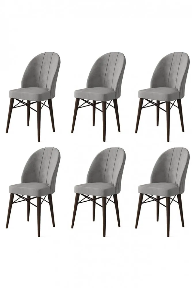 Set 6 stolica Ritim Grey Brown