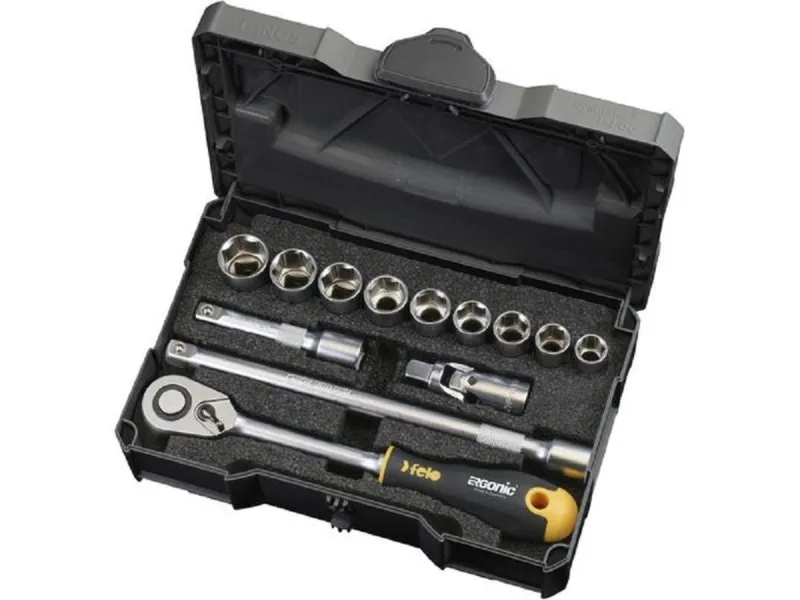 Set alata Ergonic sa dugačkom čegrtaljkom 1/2 05681318 u kućištu