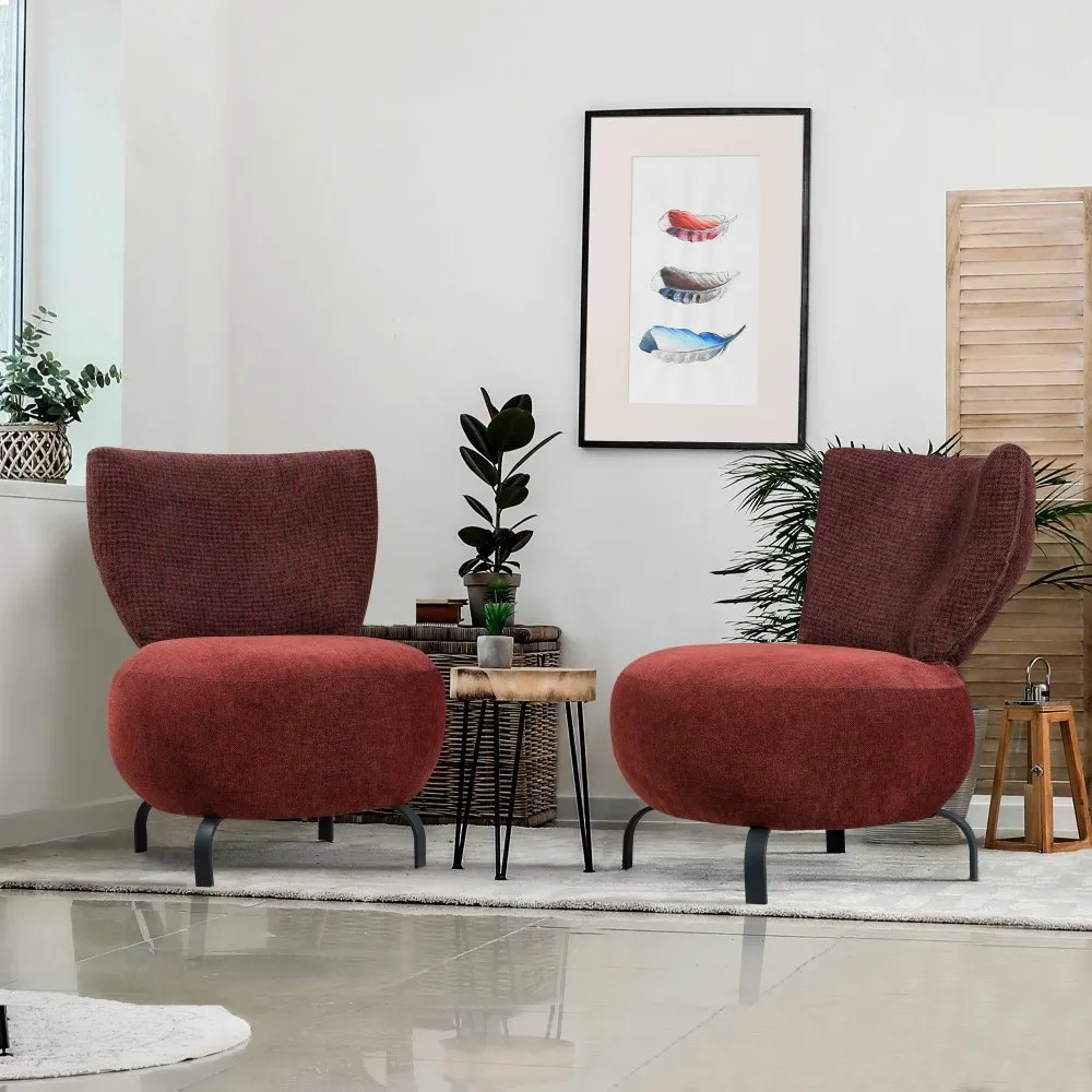 Set fotelja Loly Set Claret Red