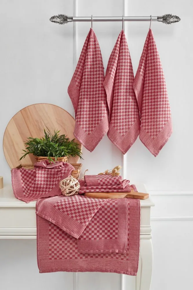 Set kuhinjskih krpa Lola 10 komada crvene