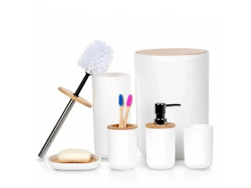 Set od 6 kupatilskih dodataka - Beli