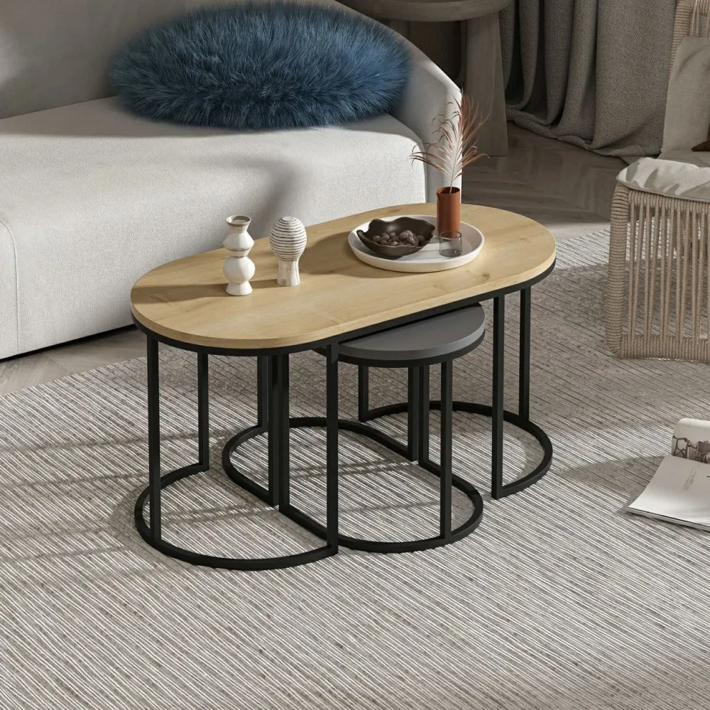 Set stolova Dena Anthracite Oak