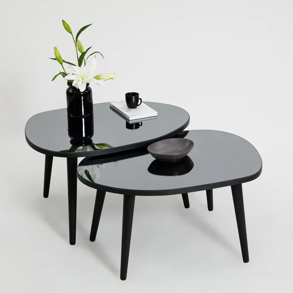 Set stolova Gusto Set Black Fume