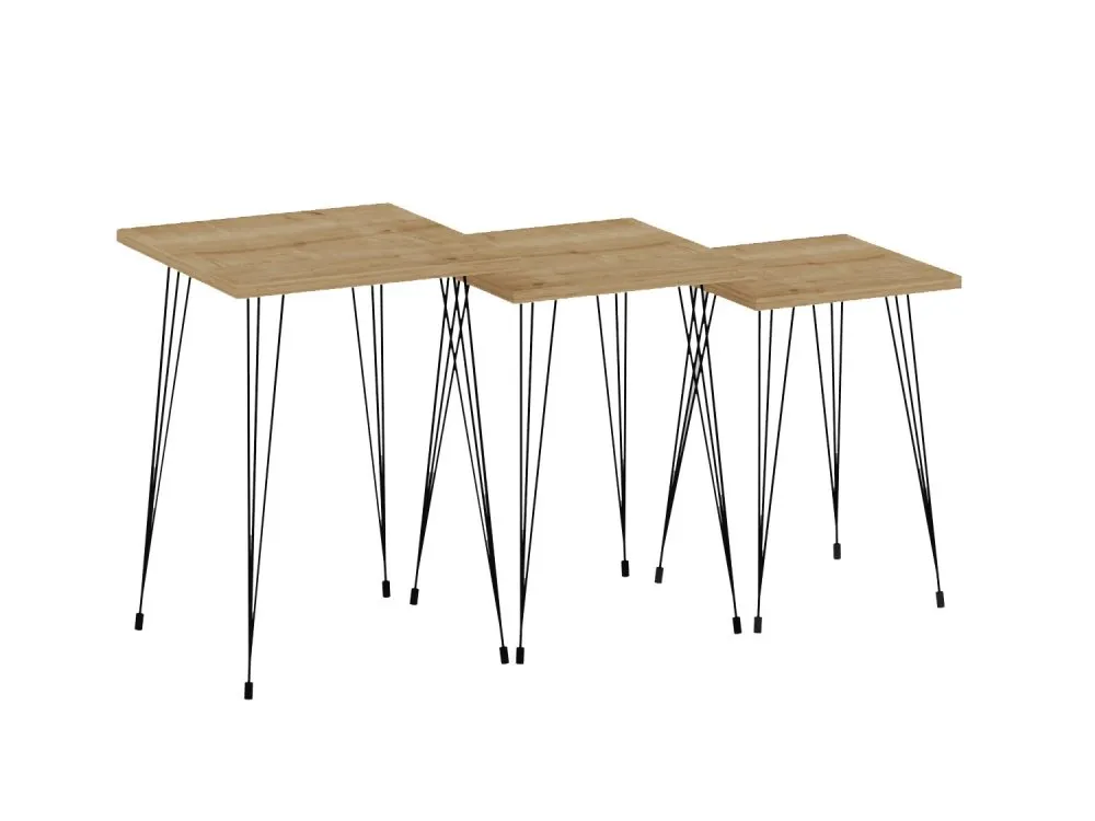 Set stolova Mali Black Sapphire Oak