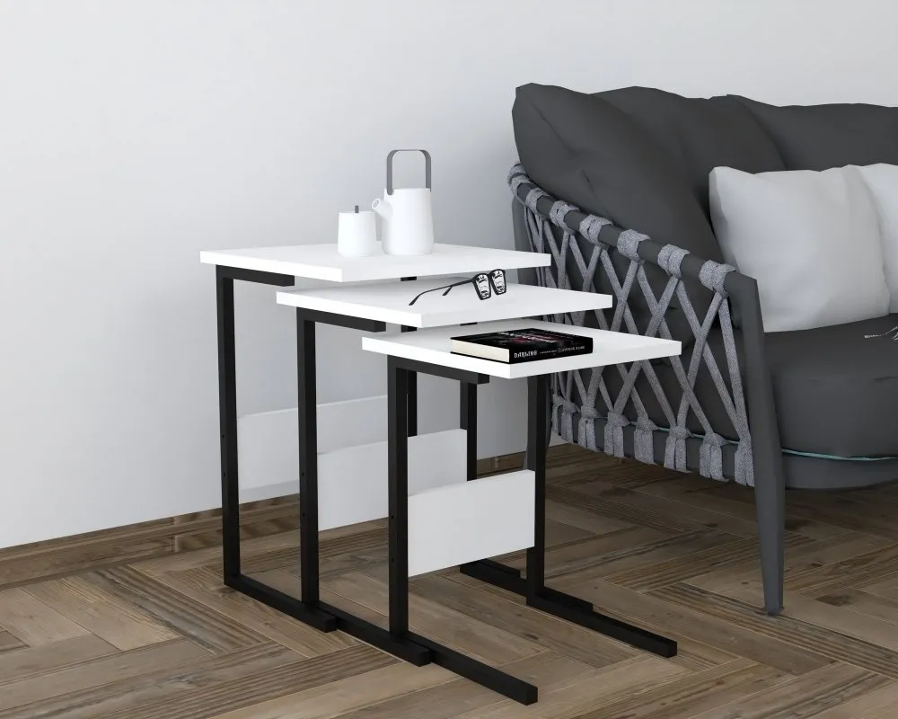 Set stolova Sali Black White