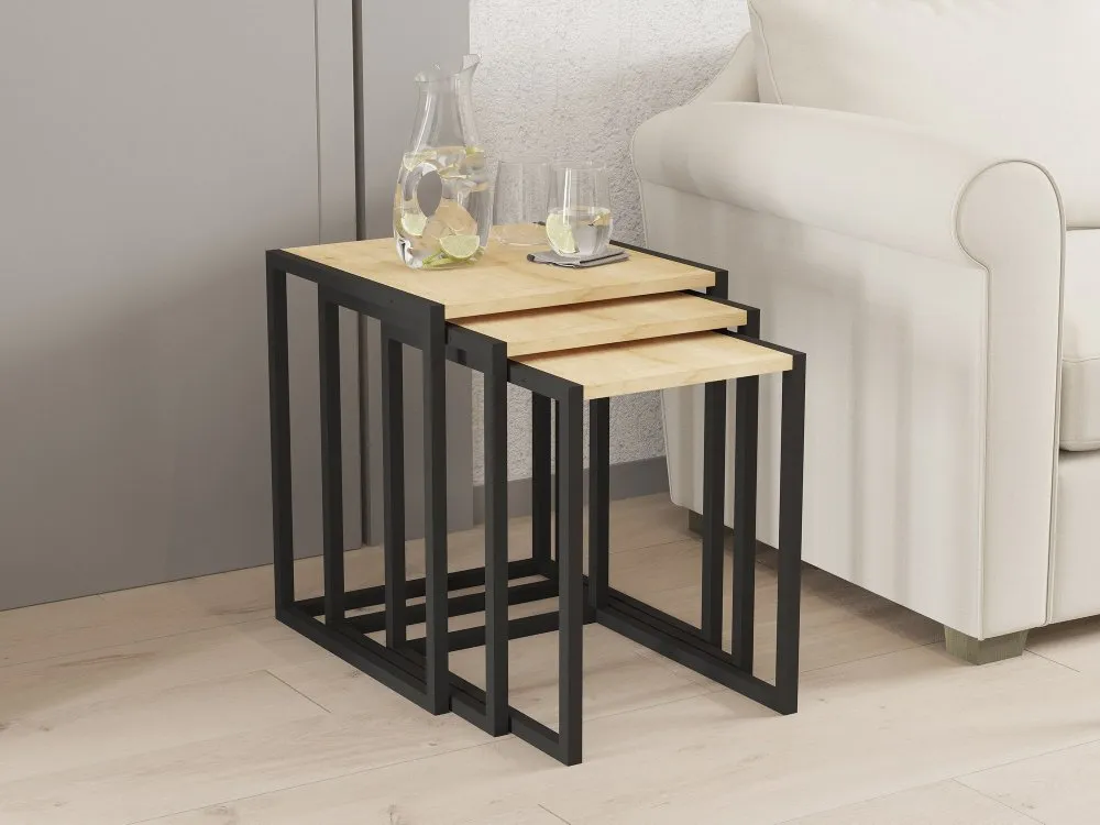 Set stolova Tali Black Sapphire Oak