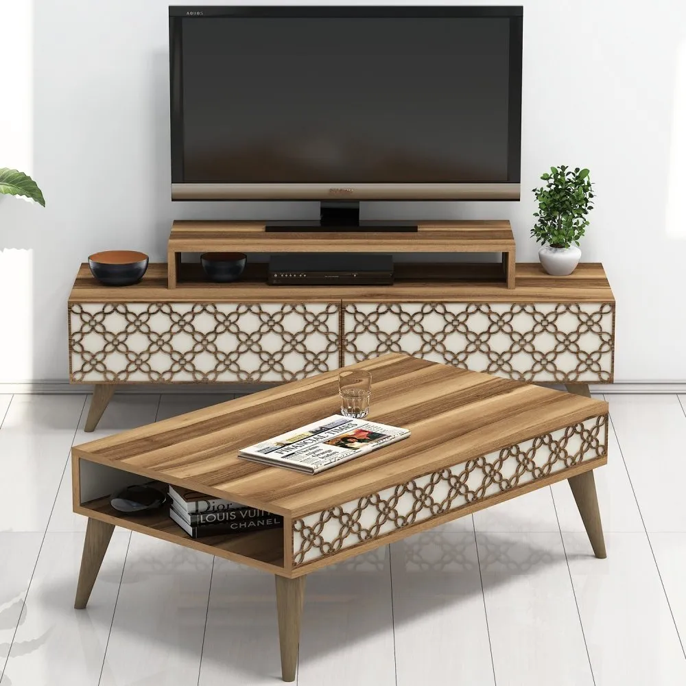Set za dnevnu sobu City Walnut Cream
