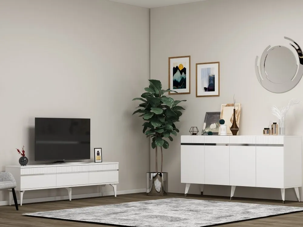 Set za dnevnu sobu Defne White Silver