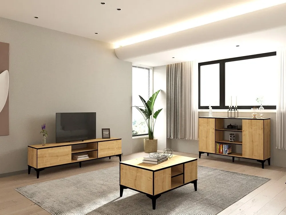 Set za dnevnu sobu Edil Sapphire Oak Black