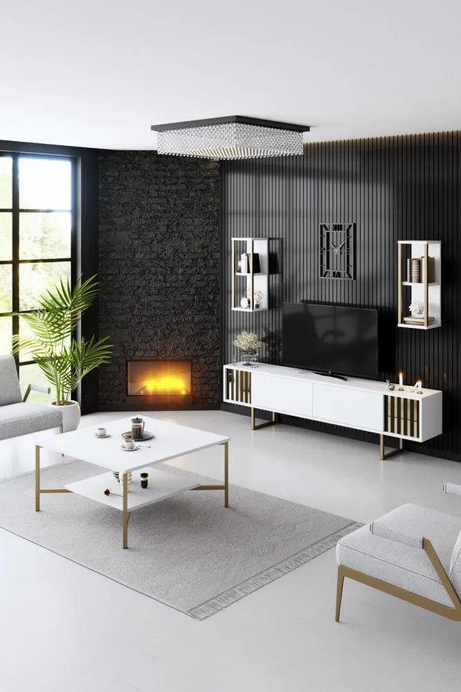 Set za dnevnu sobu Gold Line White Gold