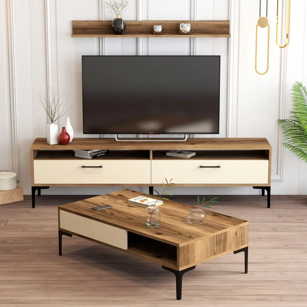Set za dnevnu sobu Istanbul Walnut Cream