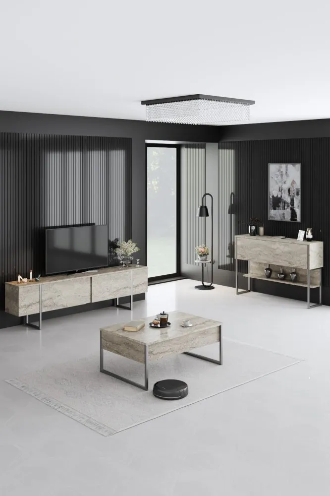 Set za dnevnu sobu Luxe Set Travertine Silver