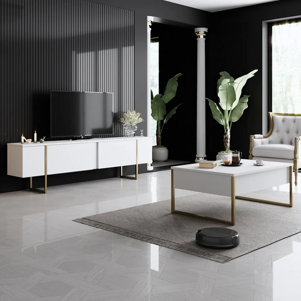 Set za dnevnu sobu Luxe Set White Gold