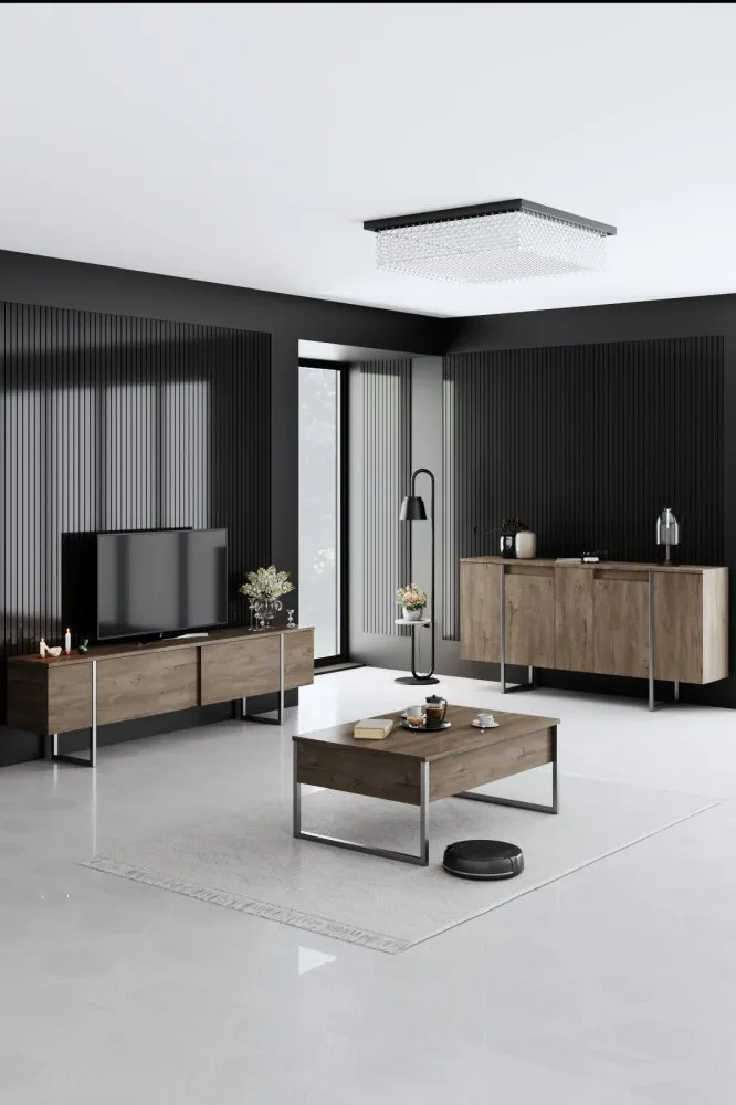 Set za dnevnu sobu Luxe Walnut Silver