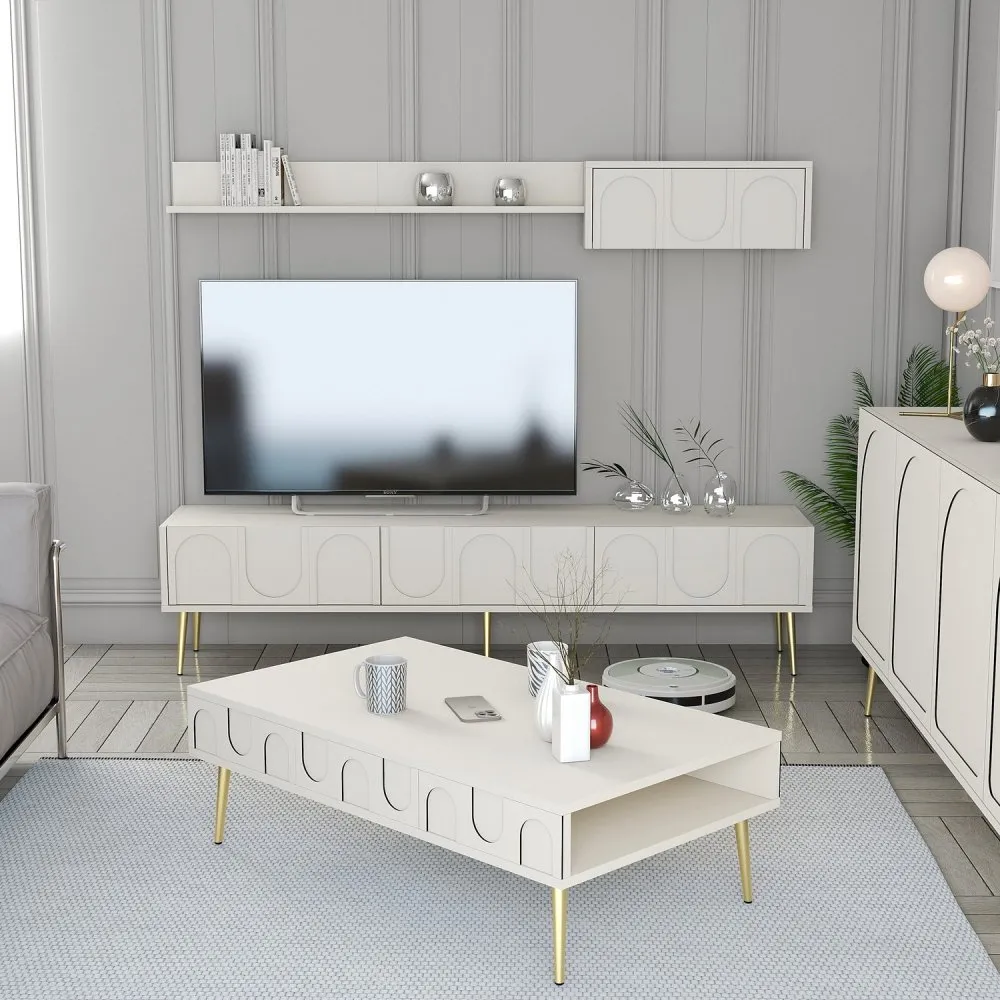 Set za dnevnu sobu Lyon 3 Cream Gold