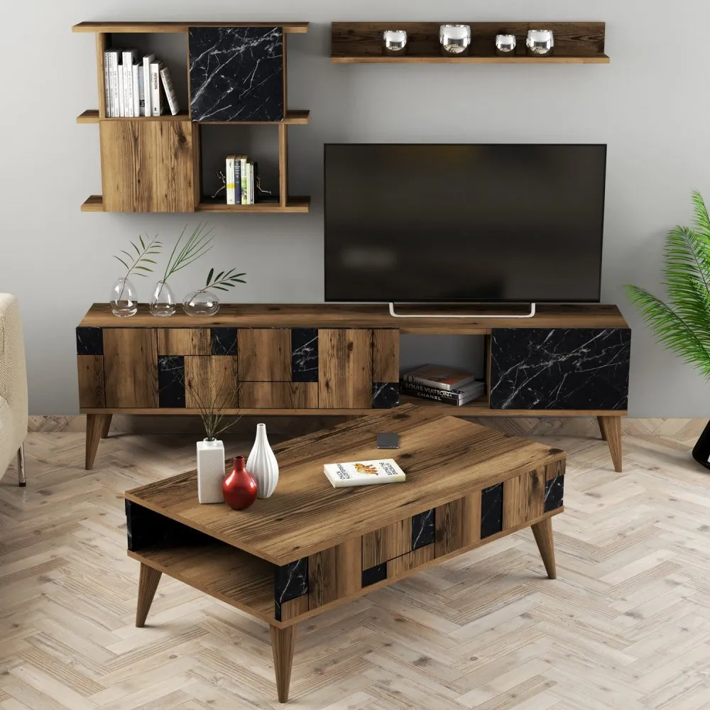 Set za dnevnu sobu Madrid Black