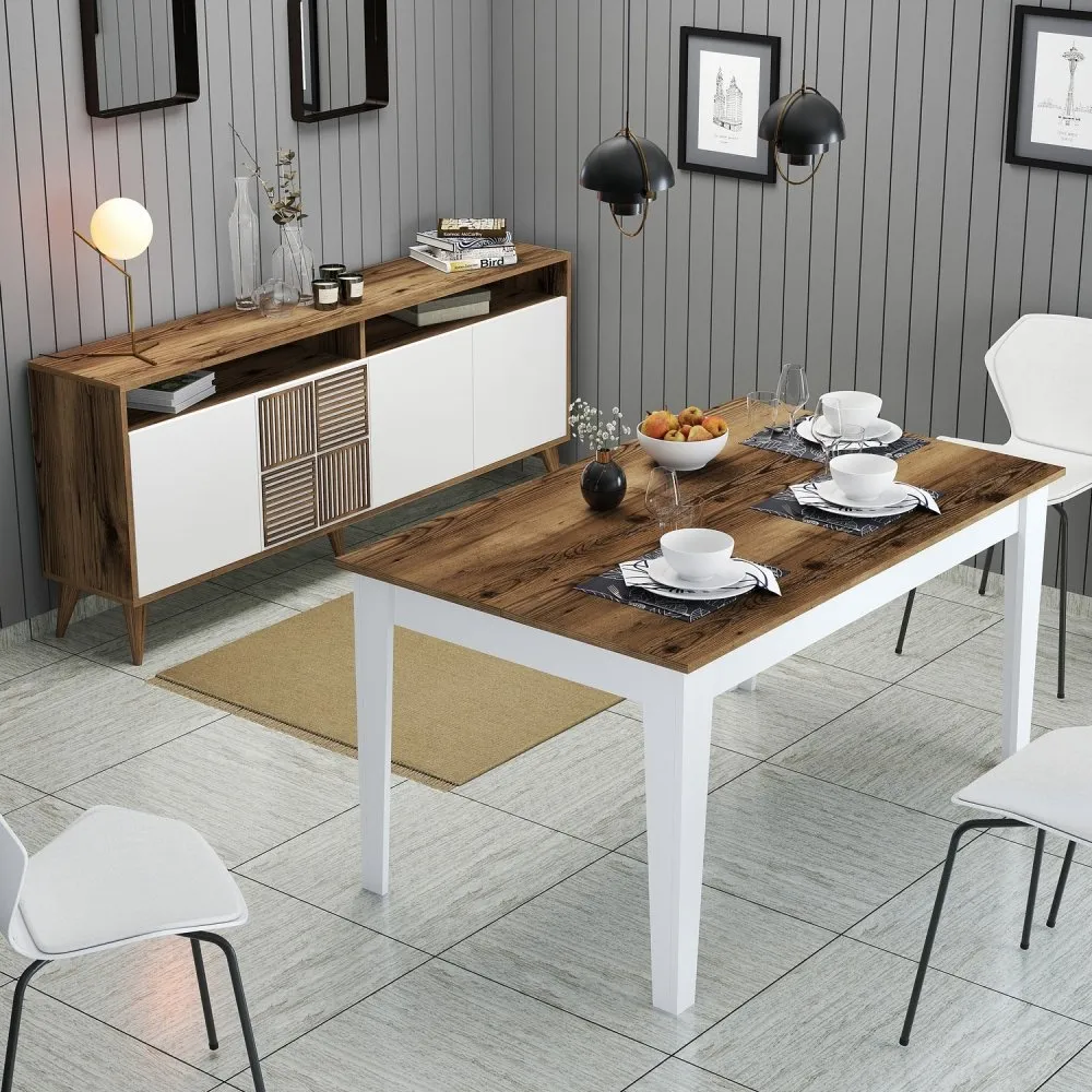 Set za dnevnu sobu Milan 528 Walnut White
