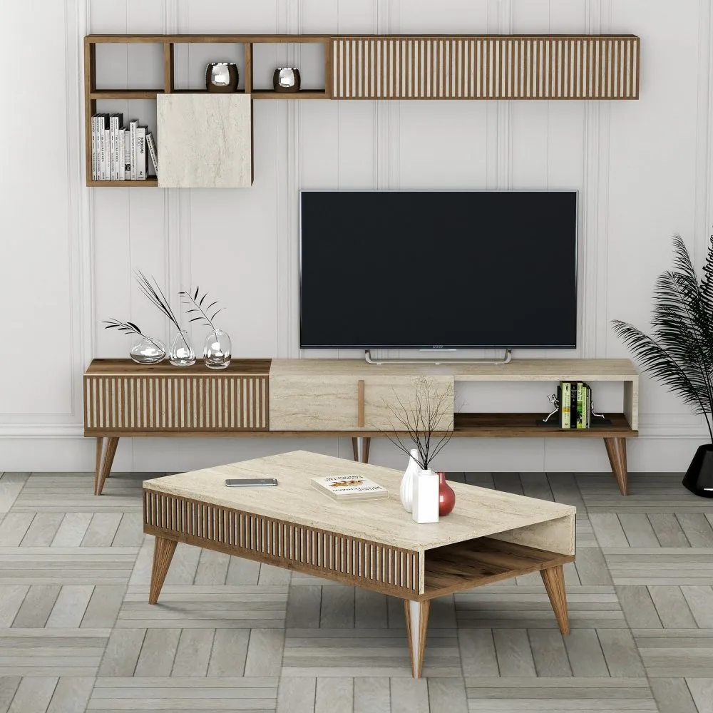 Set za dnevnu sobu Milan Walnut Travertine