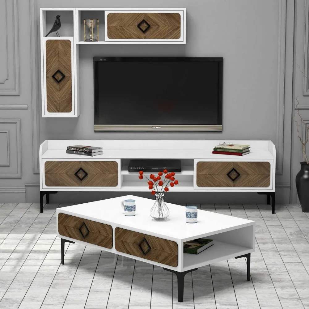 Set za dnevnu sobu Samba White