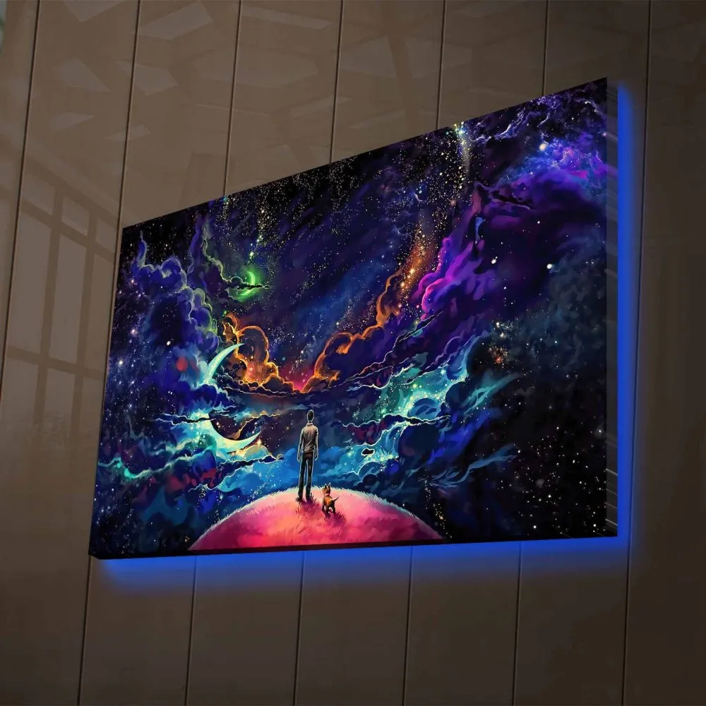 Slika na platnu sa LED osvetljenjem NASA 011