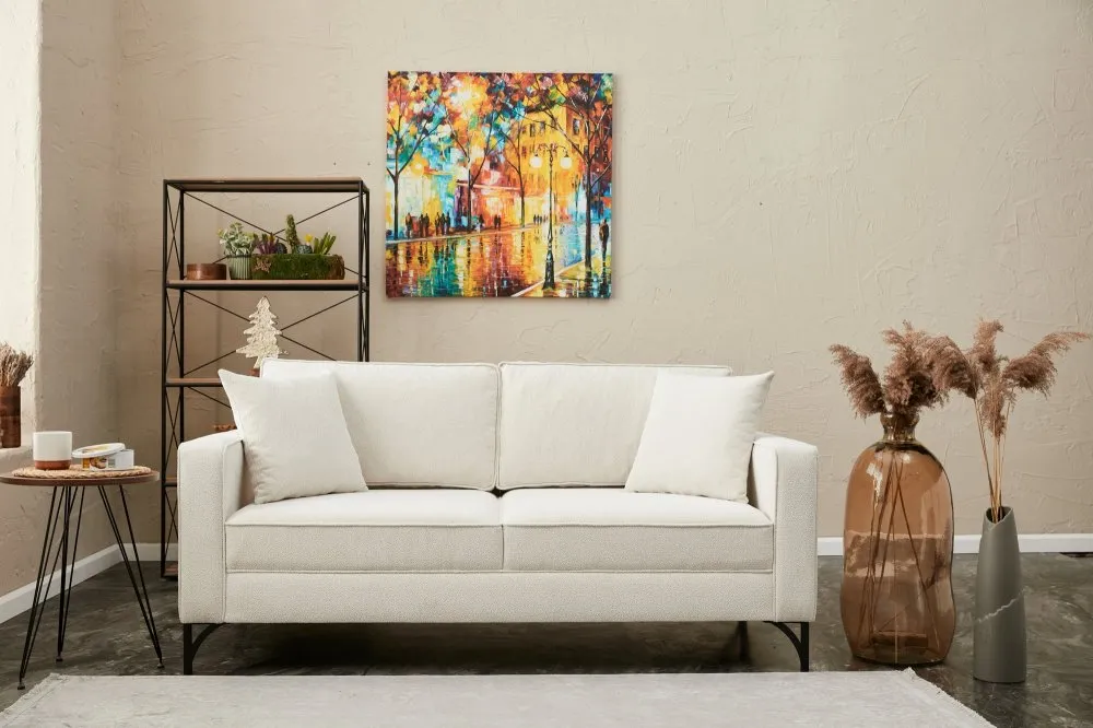 Sofa dvosed Berlin Cream Black