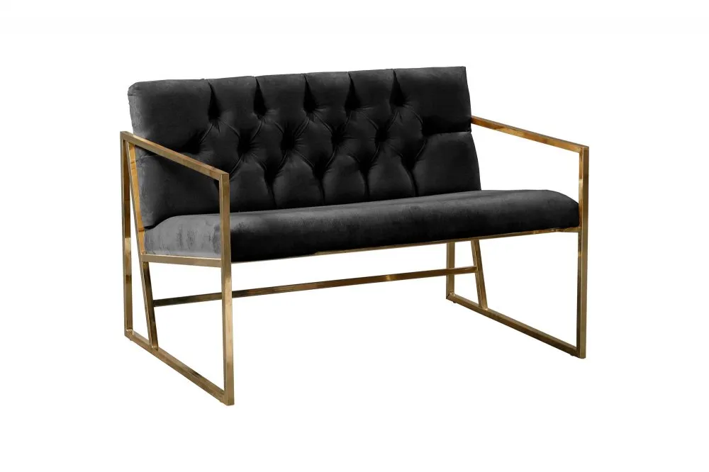 Sofa dvosed Oslo Gold Black