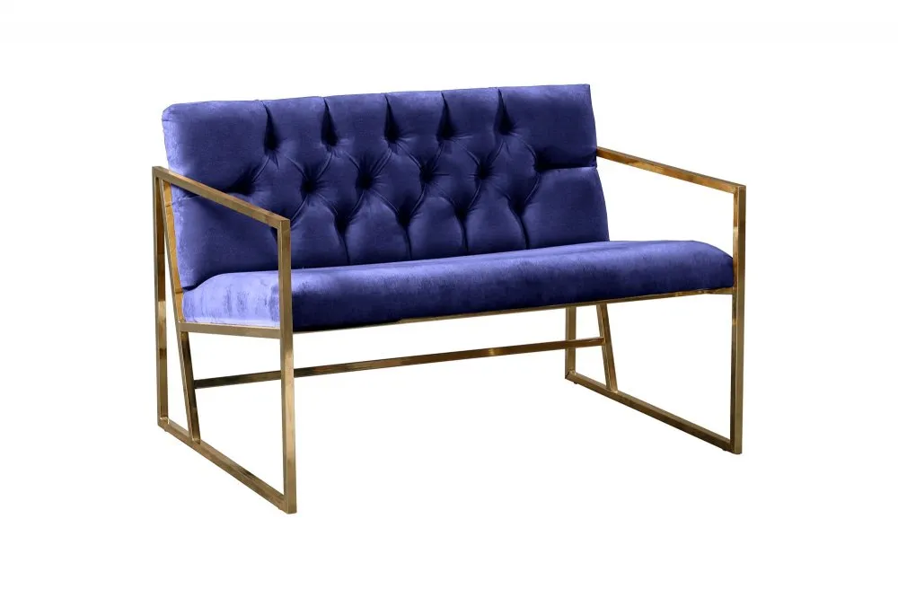 Sofa dvosed Oslo Gold Dark Blue