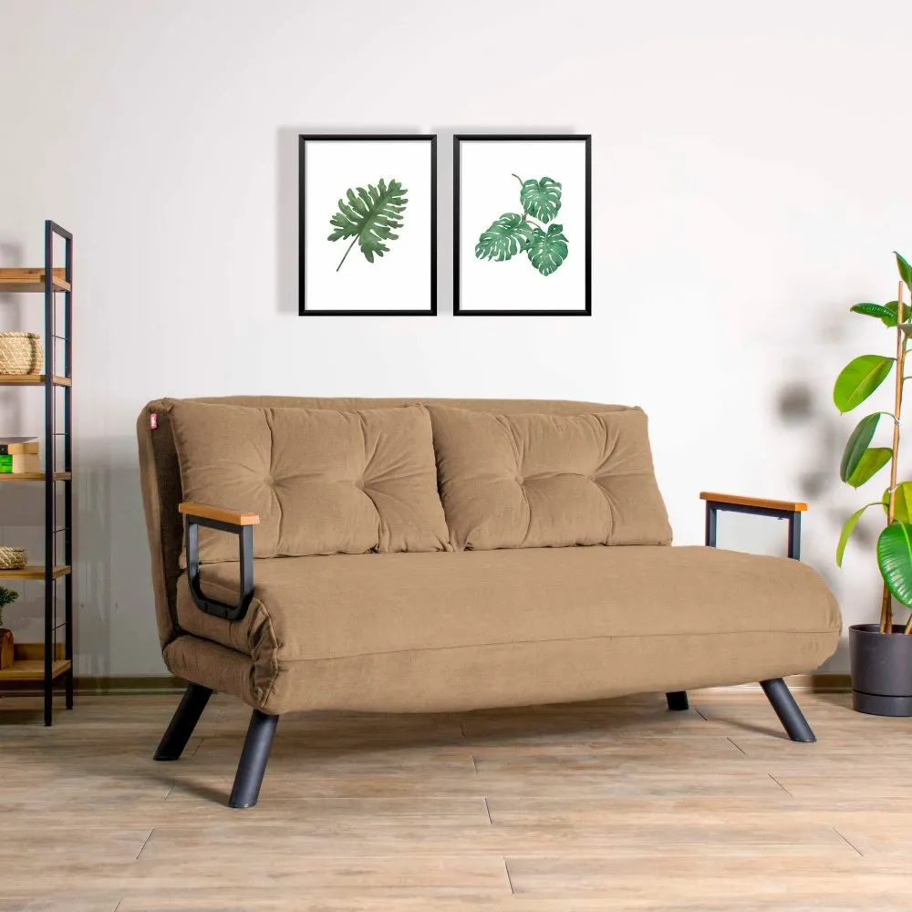 Sofa dvosed Sando 2 Seater Light Brown v2