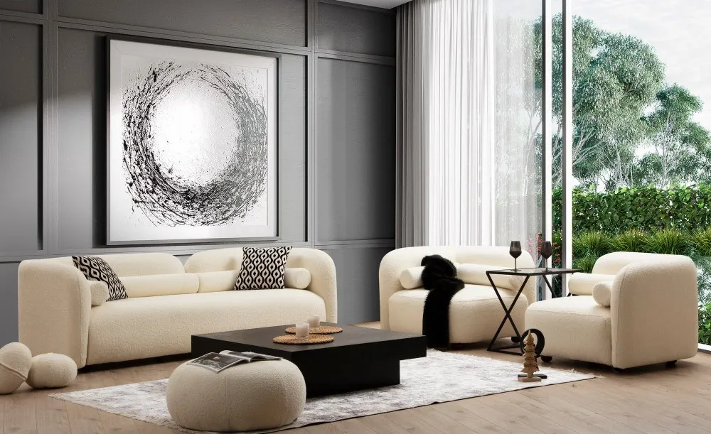 Sofa dvosed Victoria Bouclette Cream