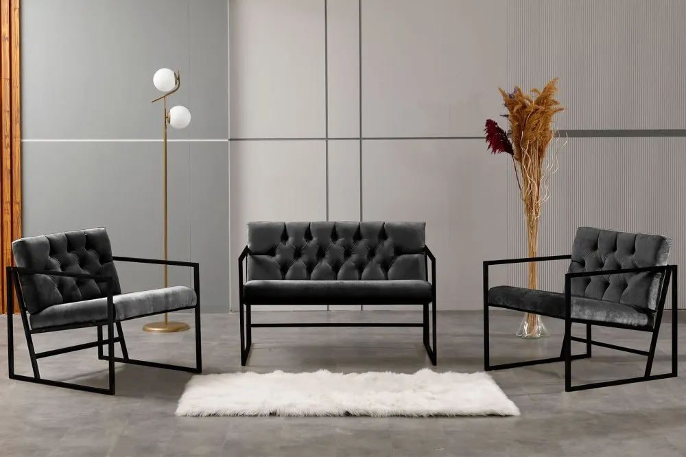 Sofa i dve fotelje Oslo Fume