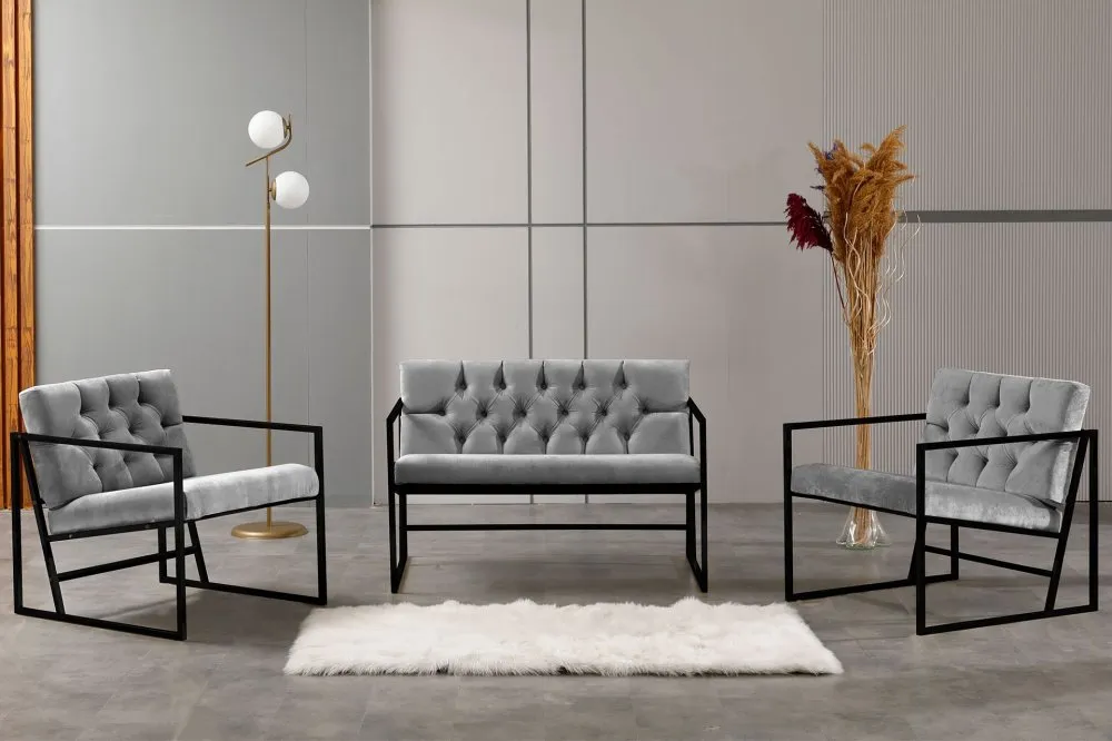 Sofa i dve fotelje Oslo Grey