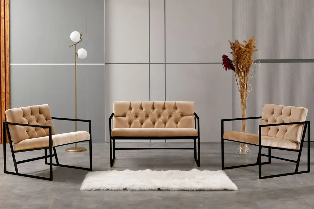 Sofa i dve fotelje Oslo Light Brown