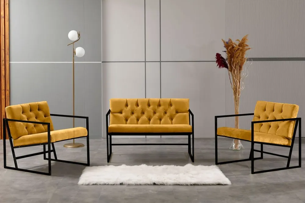 Sofa i dve fotelje Oslo Mustard