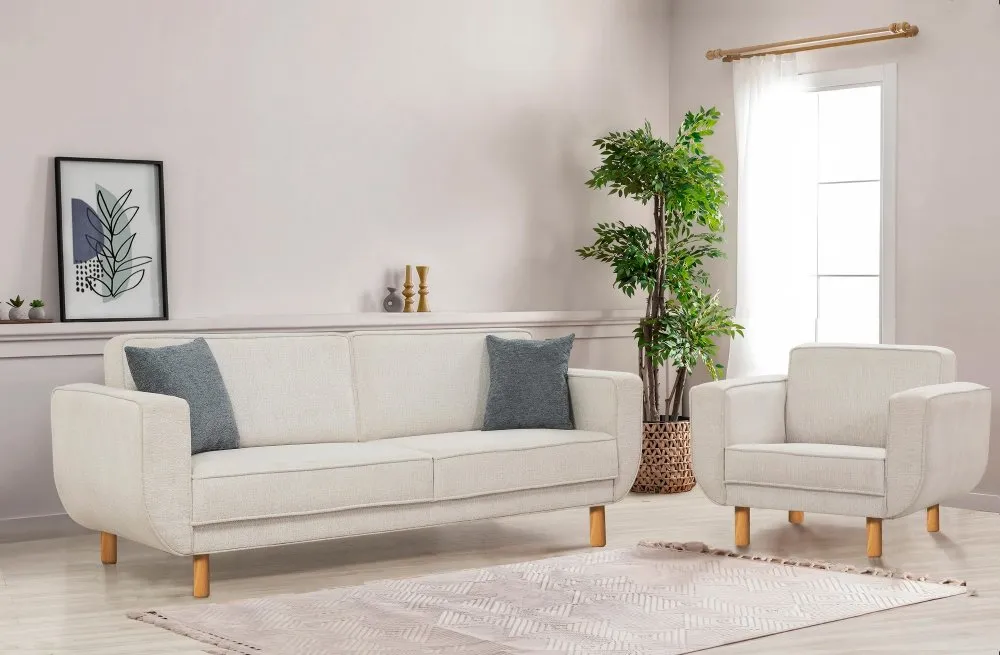 Sofa i fotelja Lorus Set Oak Cream
