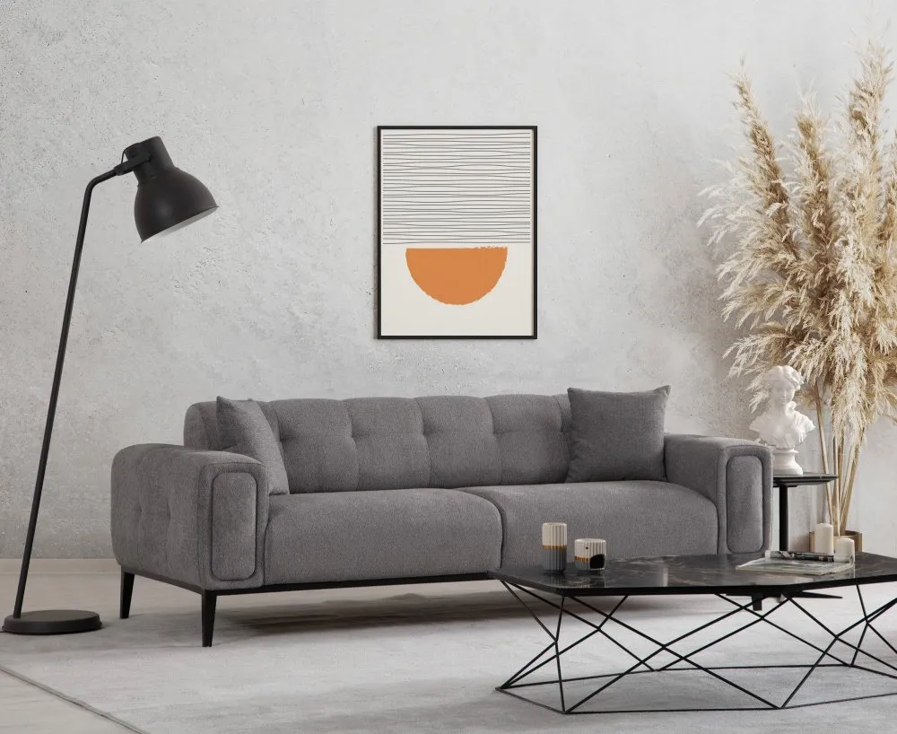 Sofa trosed Athena 3 Seater Light Grey